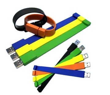 Silicone Bracelet With USB Flash Memory Drive