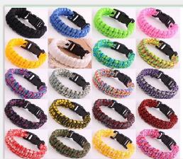 Colorful Paracord Bracelet wholesale, custom printed logo