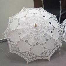 Ivory Lace Parasol, Battenburg Lace Parasol wholesale, custom printed logo