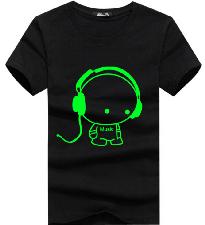 190GSM 100%Cotton Luminous Logo T-shirt wholesale, custom printed logo