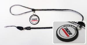 zipper lanyard with a custom PVC logo pull wholesale, custom logo printed