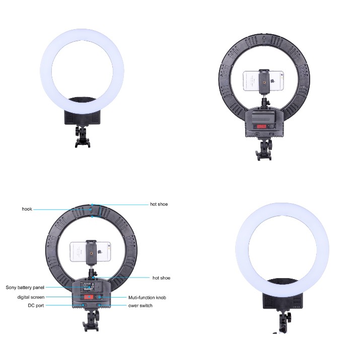 12 inch LED Selfie Ring Light Phone Holder for Tiktok Video Makeup  photography | eBay