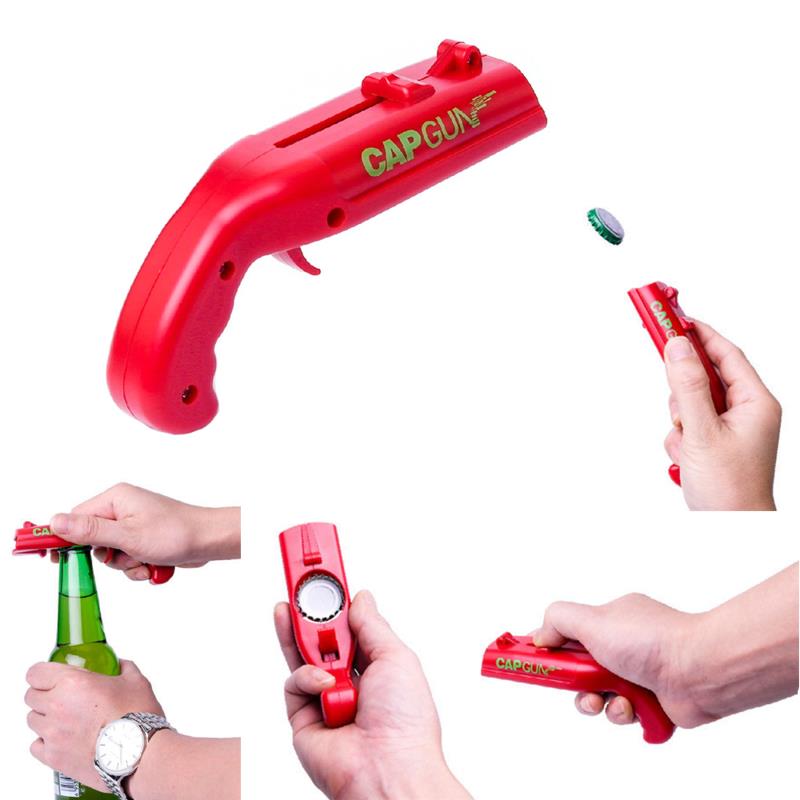 Bottle Opener Beer Drink Bottle Cap Gun Openers Launcher Shooter