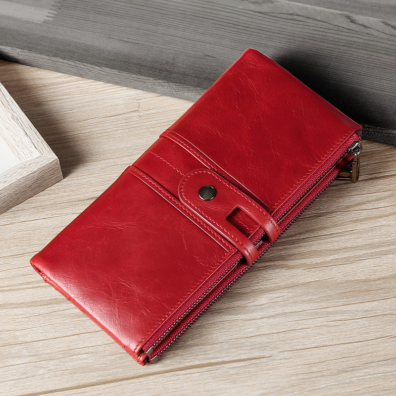 Wallet cowhide, Red