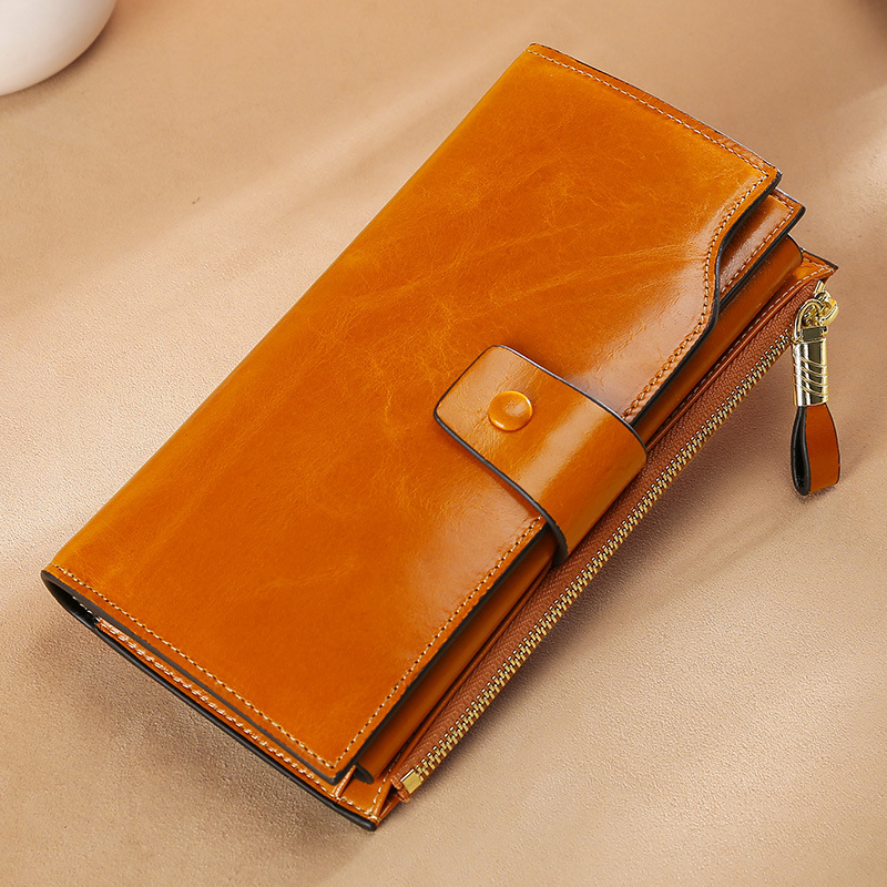 Ladies sales leather clutch
