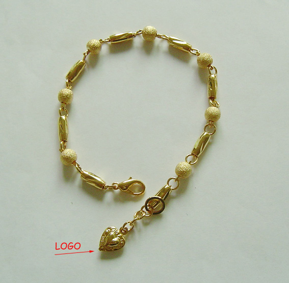 7 1/2" Heart Shape Bracelet With  Logo 