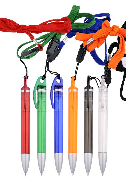 Custom Badge Holder Ball Pen With Lanyard