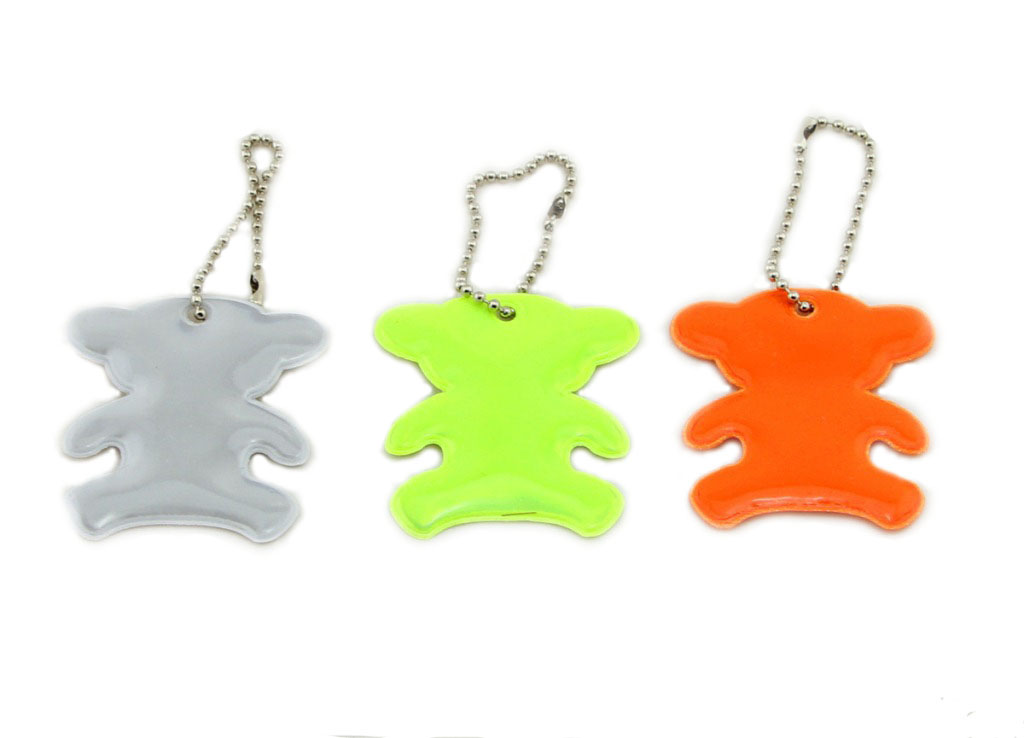 Reflective PVC Safety Keychain