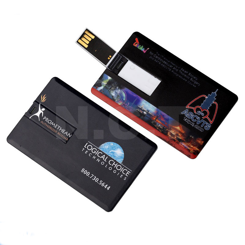 Credit Card USB Flash Drive, 4GB, Double Side Digital Printing