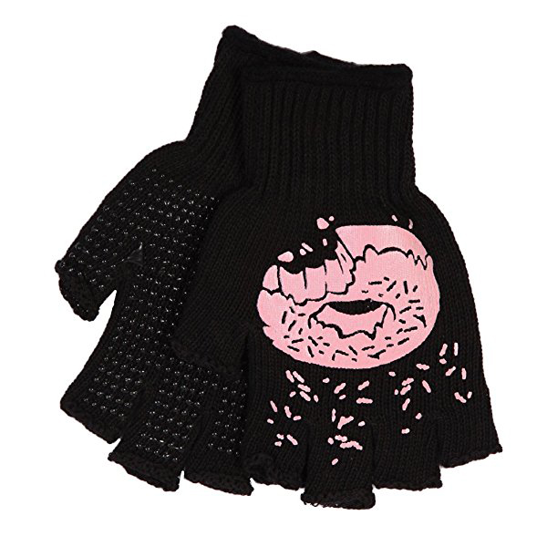 Yhao Brand Acrylic Knit Half Finger Working Glove With LOGO PVC Dots Pri
