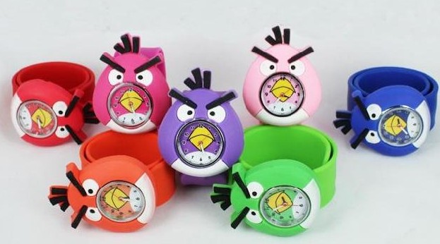 Silicone Slap Watch With Angry Bird Design