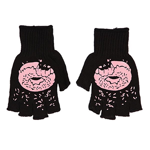 Yhao Brand Acrylic Knit Half Finger Working Glove With LOGO PVC Dots Pri