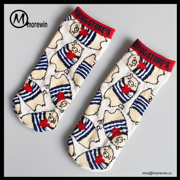 Morewin Cute Pig Cartoon Ankle Socks For Women
