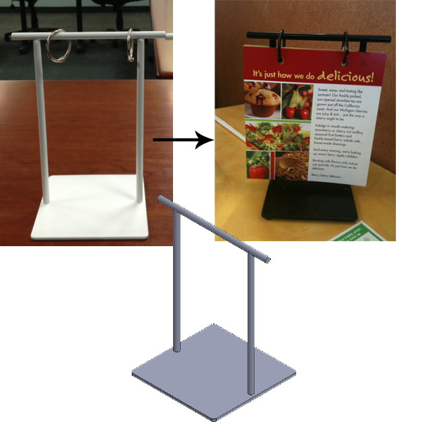 Metal Restaurant Table Holder, Menu Stand, Custom Shape Display Stand