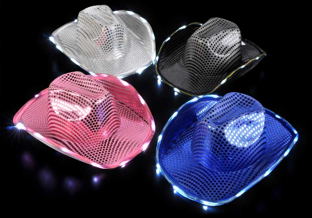 Light Up Sequin Cowboy Hat