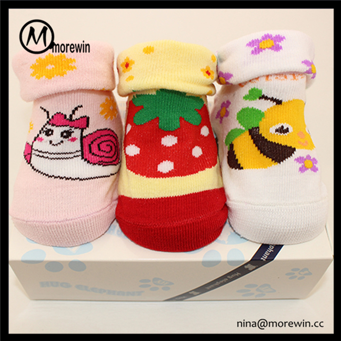 Morewin Cute Animal Flanging Baby Socks With Terry Inside