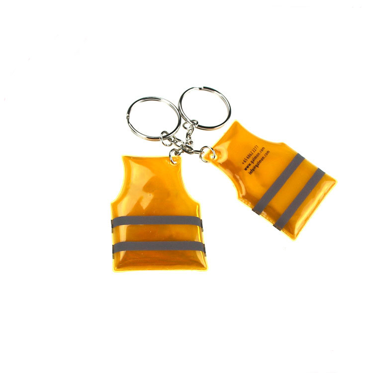 Reflective PVC Safety Keychain