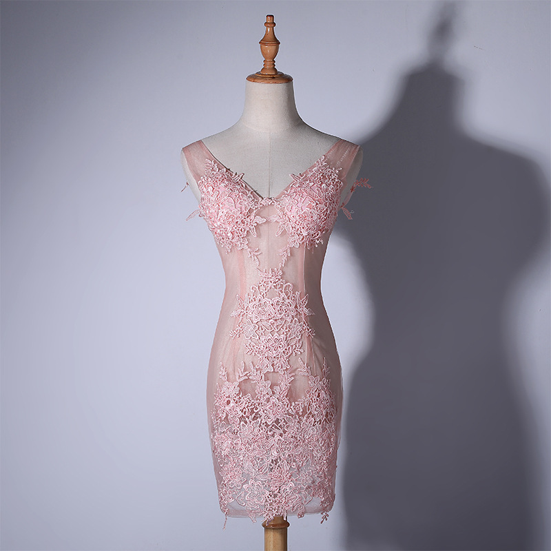 Pink Ultra Sexy Transparent Bodycon Mini Dress