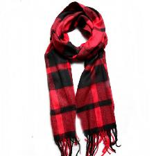 Grid Printing Scarf With Fringe wholesale, custom printed logo