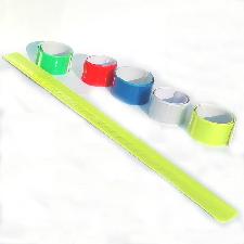 Extra Long Reflective PVC Slap Bracelets wholesale, custom logo printed