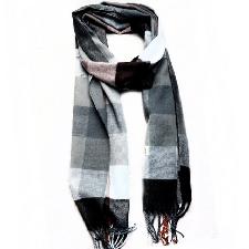 Grid Printing Scarf with Fringe wholesale, custom printed logo