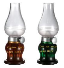 3" x 3" x 7 7/8" ABS+Acrylic Blow Control Old Style Kerosene Lamp Design wholesale, custom printed logo