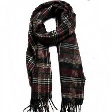 Grid Printing Scarf with Fringe wholesale, custom printed logo