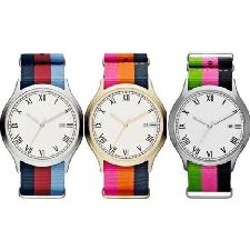 3 Color Webbing Strap Quartz Watch With Calendar wholesale, custom logo printed