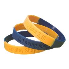 Custom Segmented Debossed Bracelets wholesale, custom printed logo