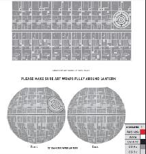 Custom Imprinted Lanterns, Death Star Paper Lantern wholesale, custom printed logo