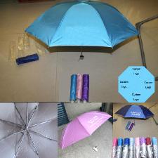 Outside Folding Compact Umbrella With Logo wholesale, custom logo printed