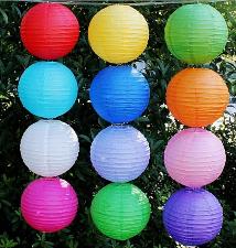 10" Diam Round Shape Chinese Paper Lanterns wholesale, custom printed logo