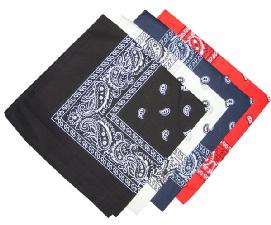 100% Cotton Customized Big Square Bandana wholesale, custom logo printed