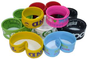 Ruler Silicone Slap Bracelet wholesale, custom printed logo