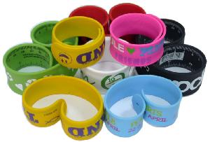 Ruler Silicone Slap Bracelet wholesale, custom logo printed