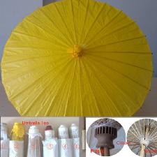 Yellow Paper Parasol, Asian Oriental Umbrella wholesale, custom logo printed