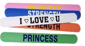 Custom Silicone Slap Bracelet wholesale, custom logo printed