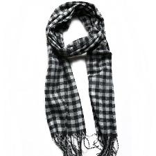 Grid Printing Scarf with Fringe wholesale, custom printed logo