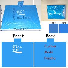Emergency Poncho With Great Pouch, Adults Reusable Raincoat wholesale, custom printed logo