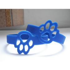 Paw Shaped Silicone Bracelet wholesale, custom printed logo
