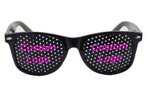 plastic pinhole glasses wholesale, custom printed logo