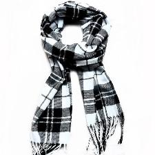 Grid Printing Scarf with Fringe wholesale, custom printed logo