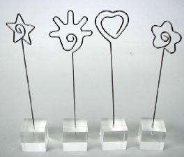 paper clip memo holder with custom design curved wire wholesale, custom printed logo