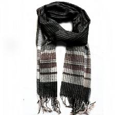 Grid Printing Scarf with Fringe wholesale, custom printed logo