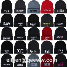 Yhao customized acrylic thick unisex adults beanie  wholesale, custom printed logo