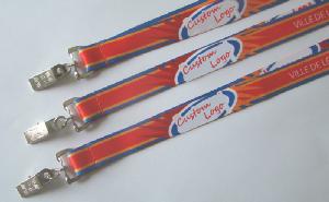 Multicolor Lanyard with Bulldog Clip, heat transfer ( 2 x 90 cm) wholesale, custom printed logo