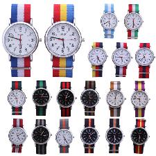 Webbing Strap Quartz Watch wholesale, custom logo printed