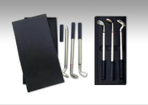 5 13/16" Ã— 5/16" Ã— 5/16" Golf Ball-point Pen Sets with a Gift Box wholesale, custom logo printed