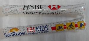 Round top, square end thunderstick noisemaker wholesale, custom printed logo