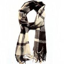 Grid Printing Scarf with Fringe wholesale, custom printed logo